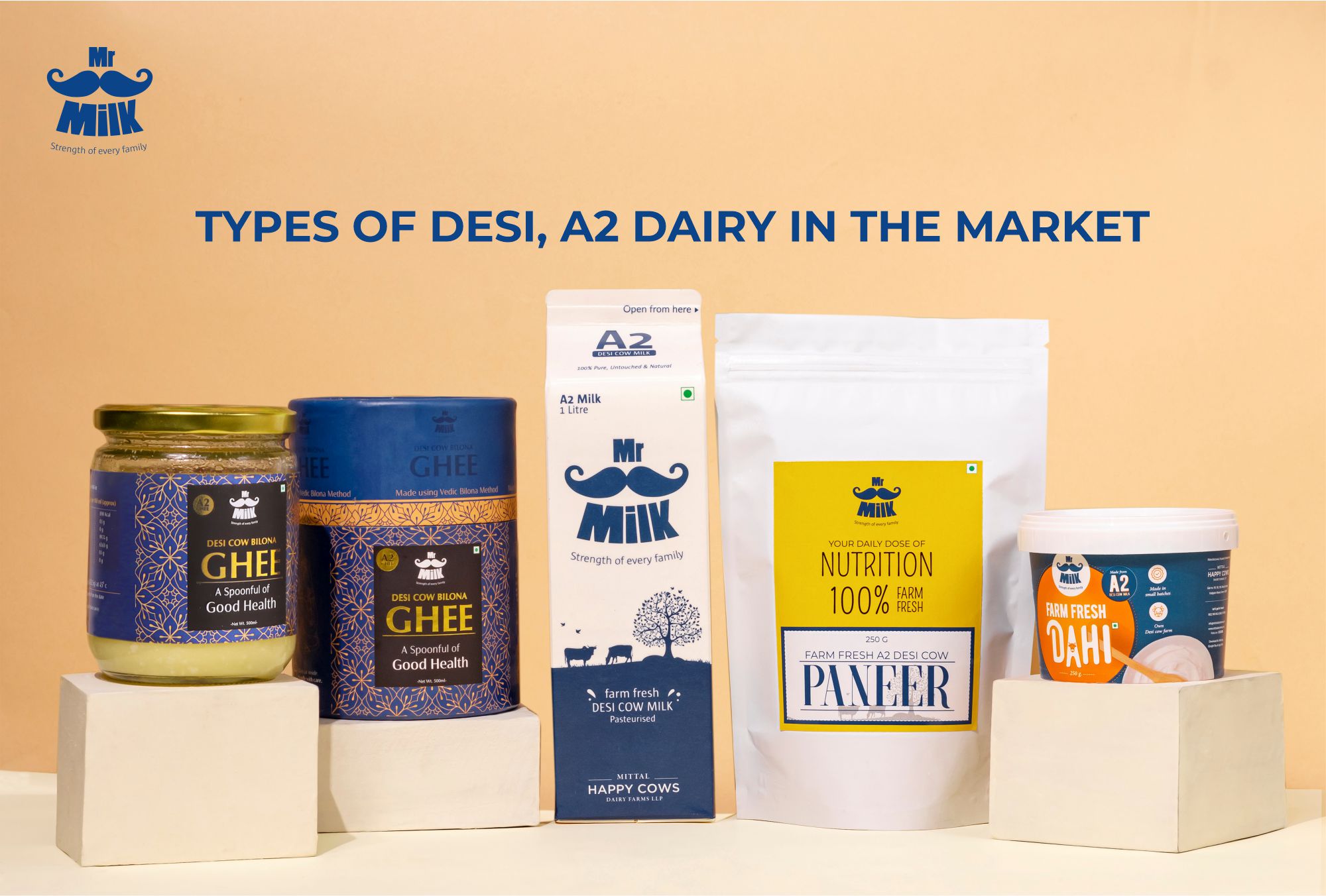 Types Of Desi, A2 Dairy Products in the Market In Pune.