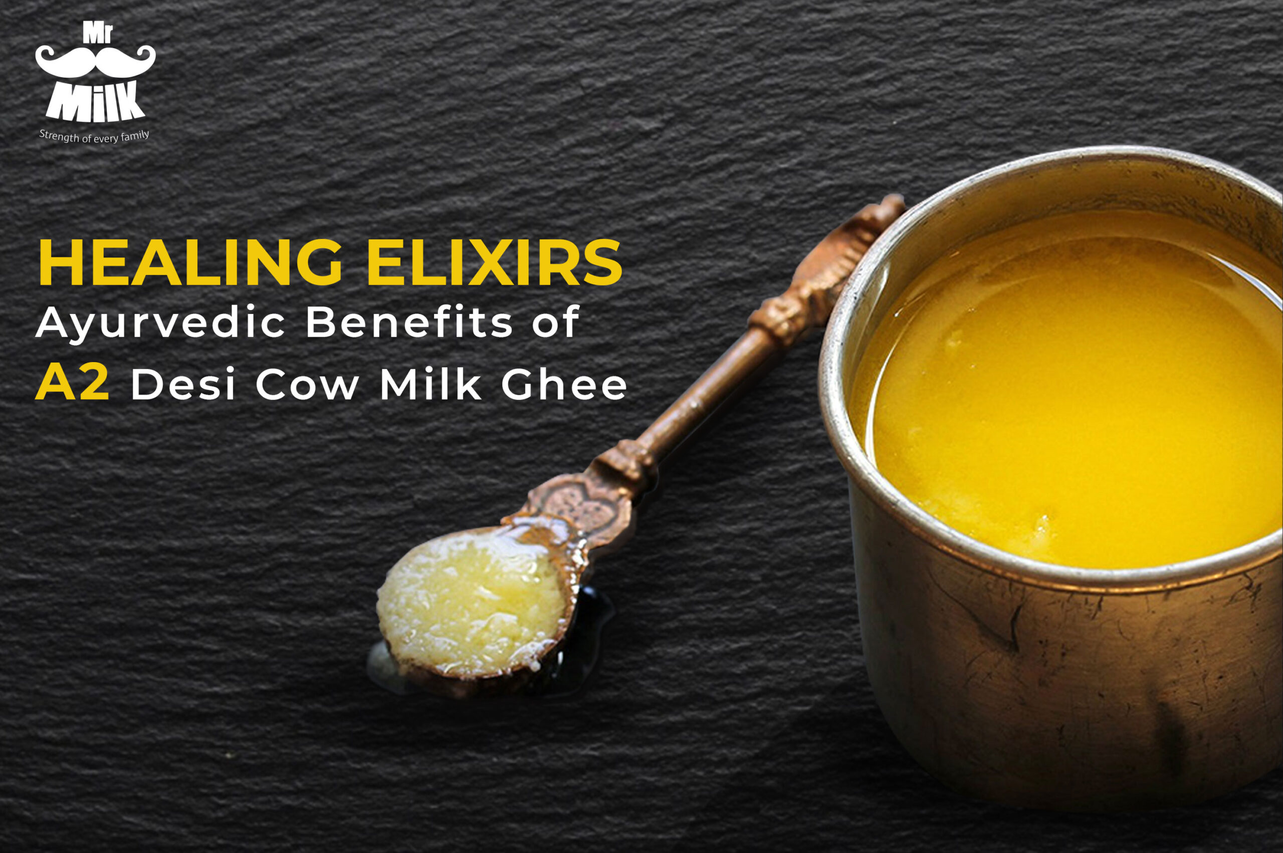 Ghee Is Gold- The Ayurvedic Benefits of A2 Desi Cow Milk Ghee