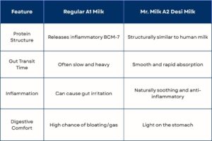 Regular A1 Milk Vs Mr. Milk A2 Milk
