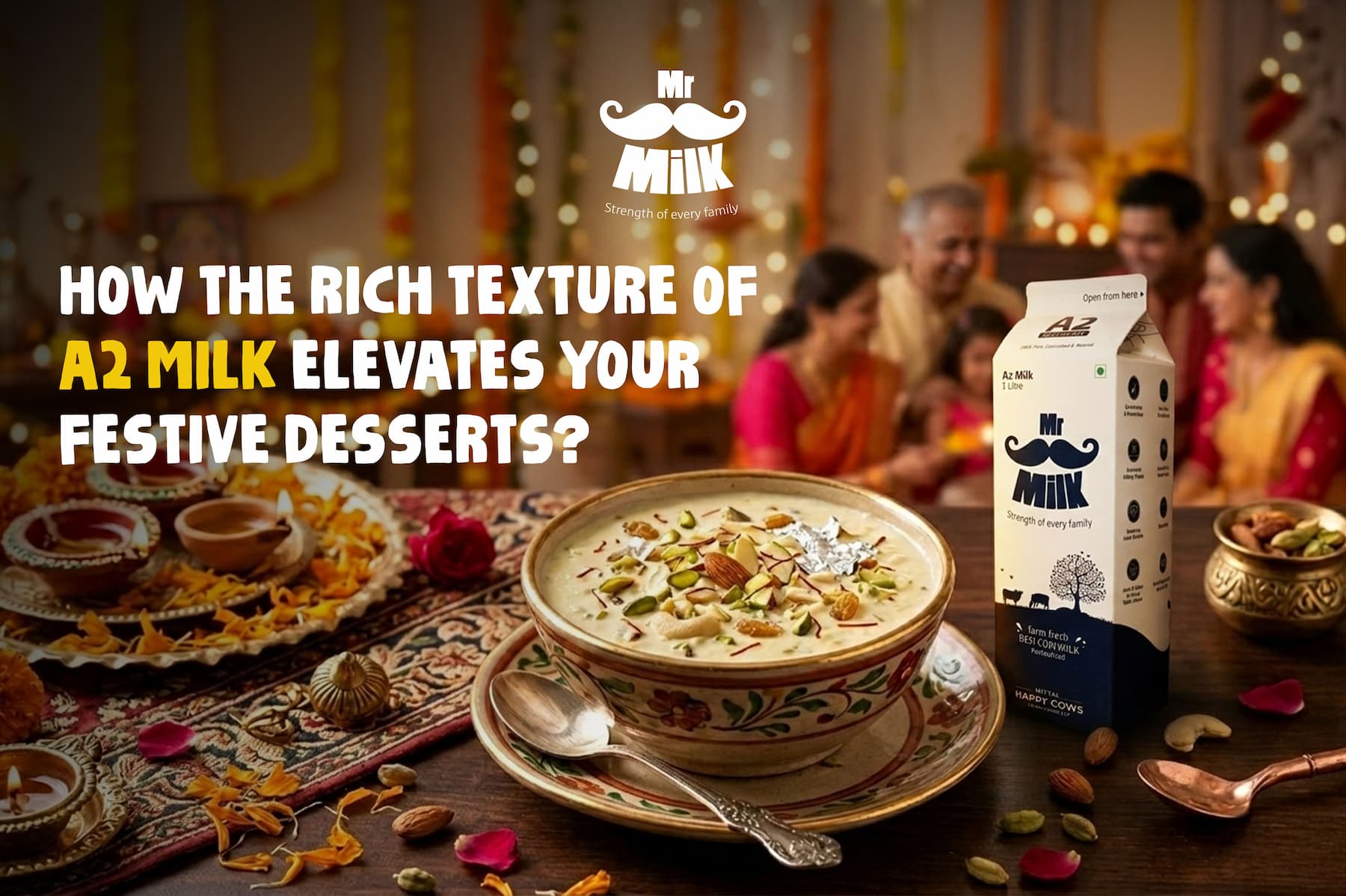 How the rich texture of A2 milk elevate your festive desserts without the bloating?