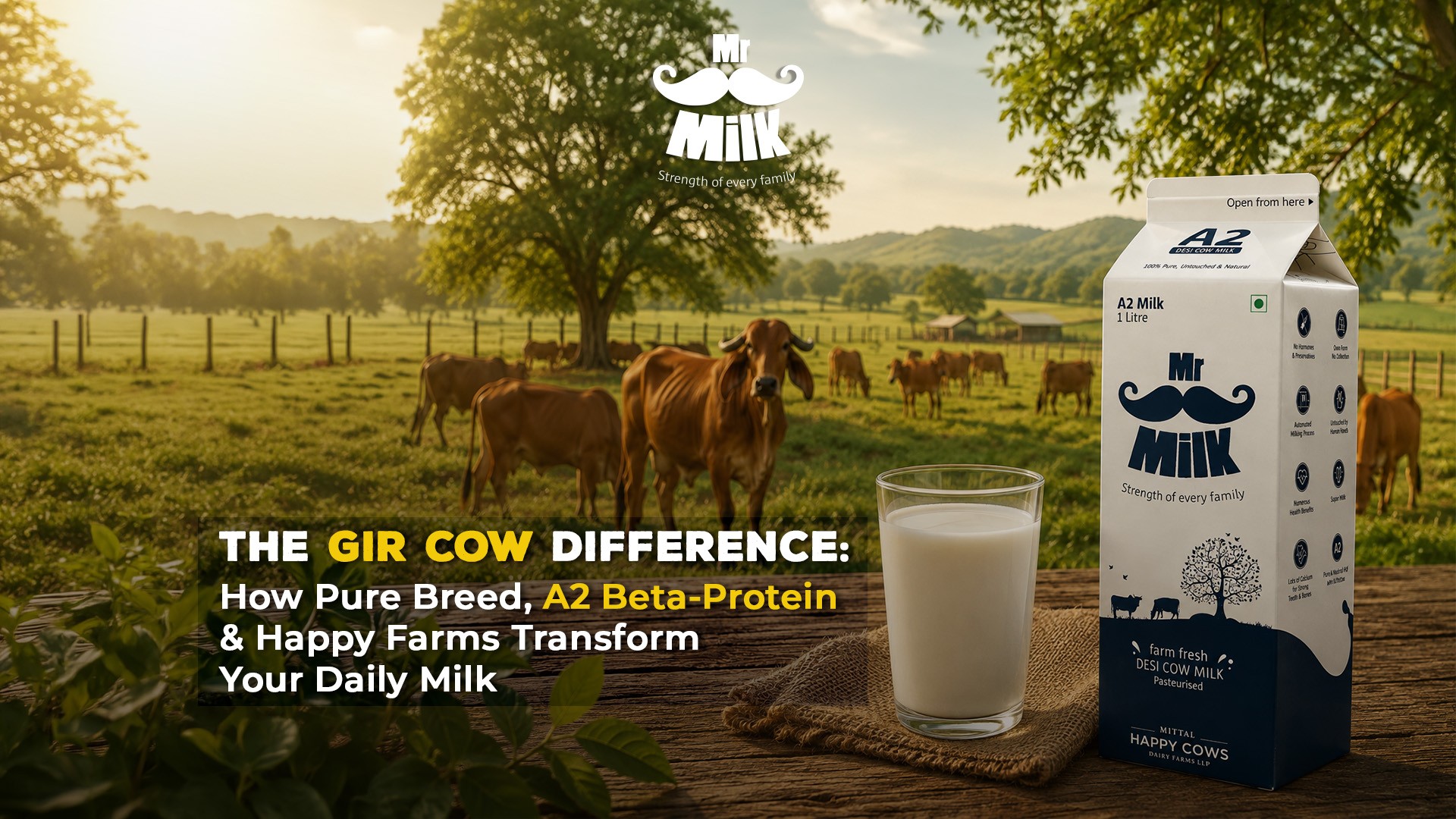 The Gir Cow Difference: How Breed, A2 Beta-Casein & Happy Farms Shape Your Daily Milk?