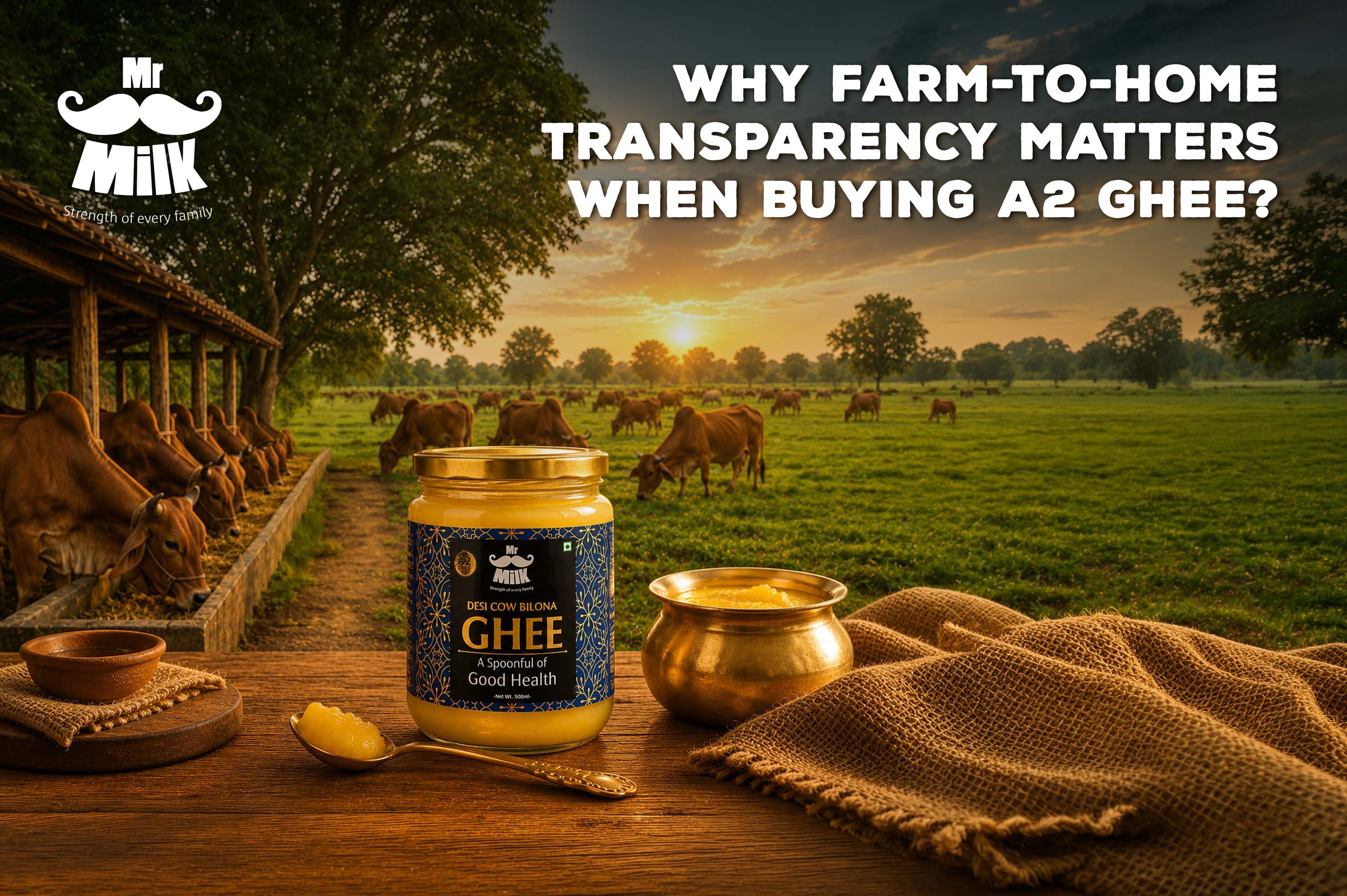 Why Farm-to-Home Transparency Matters When Buying A2 Ghee?