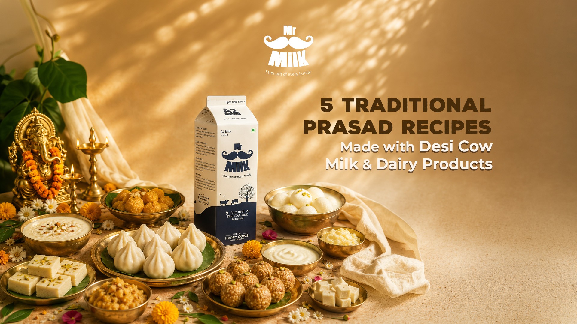 5 Traditional Prasad Recipes Made with Desi Cow Milk & Dairy Products | Ganesh Chaturthi Special