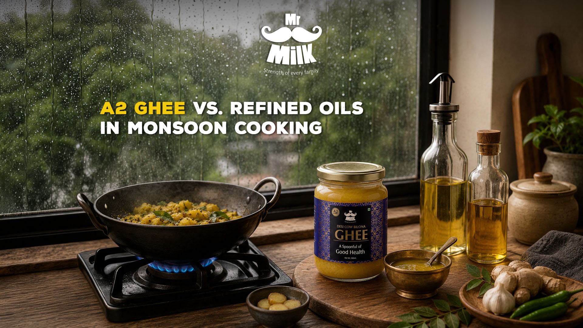 A2 Ghee vs. Refined Oils in Monsoon Cooking: Which Is Better for Heart & Digestion?