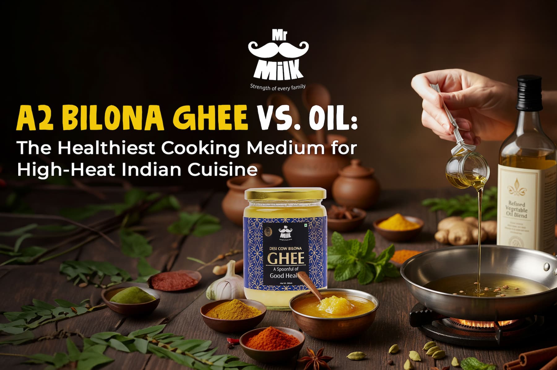 A2 Bilona Ghee vs. Oil: The Healthiest Cooking Medium for High-Heat Indian Cuisine