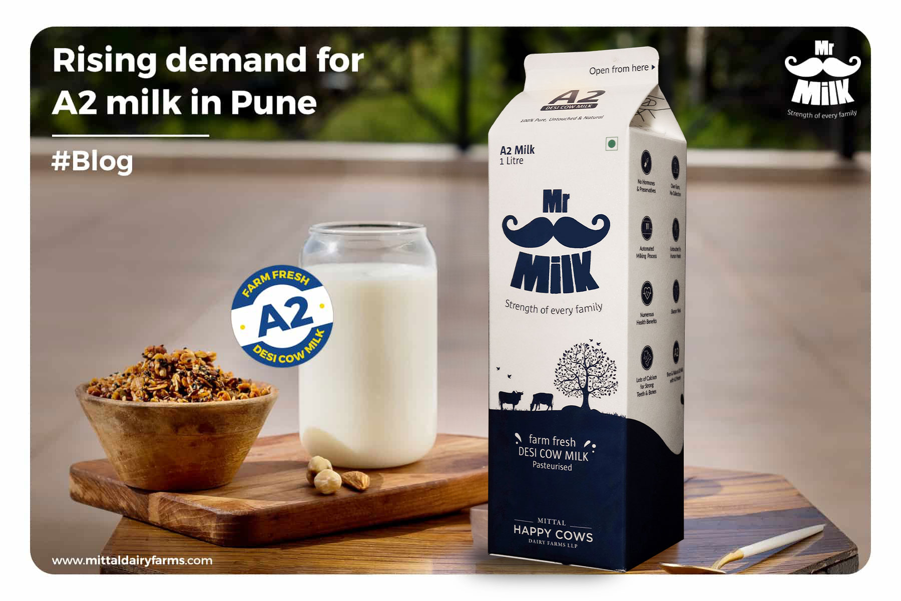 Rising Demand For Desi A2 Milk In Pune/PCMC.