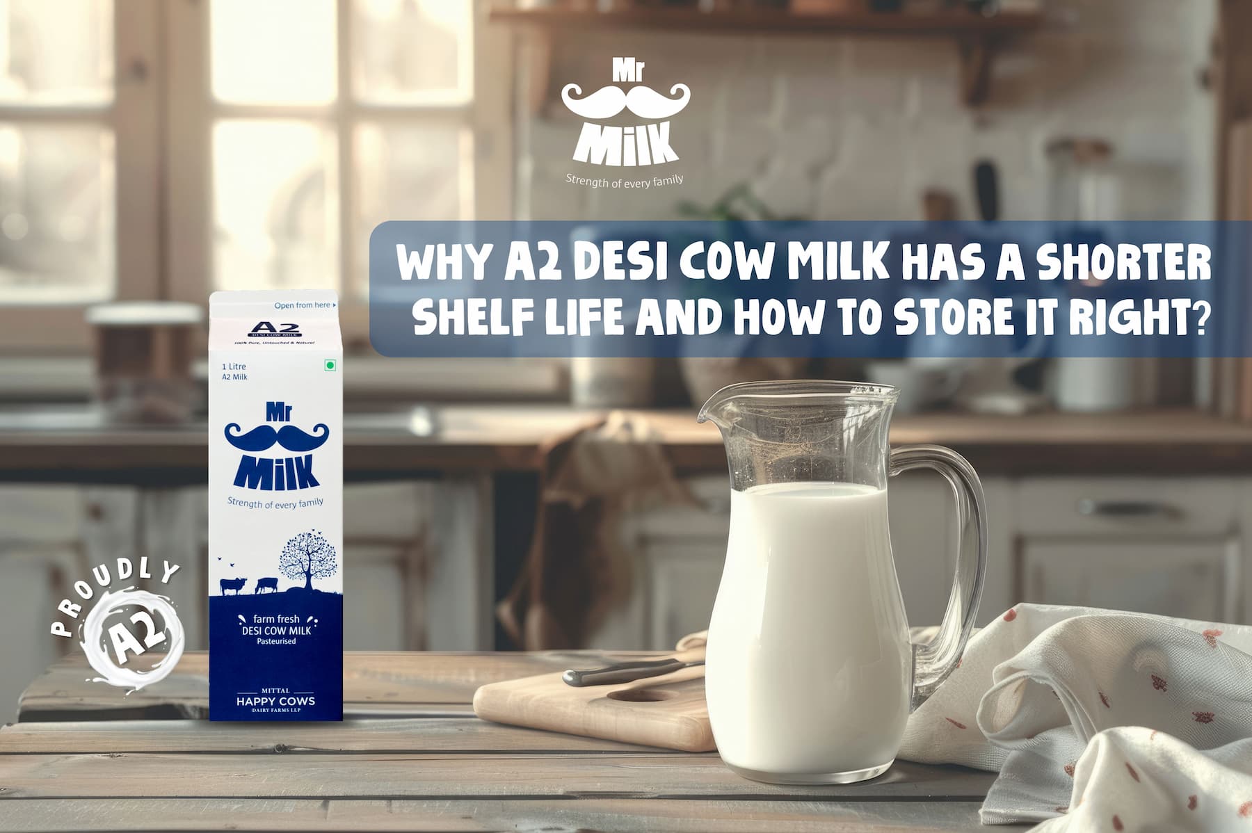 Why A2 Desi Cow Milk Has a Shorter Shelf Life and How to Store It Right?
