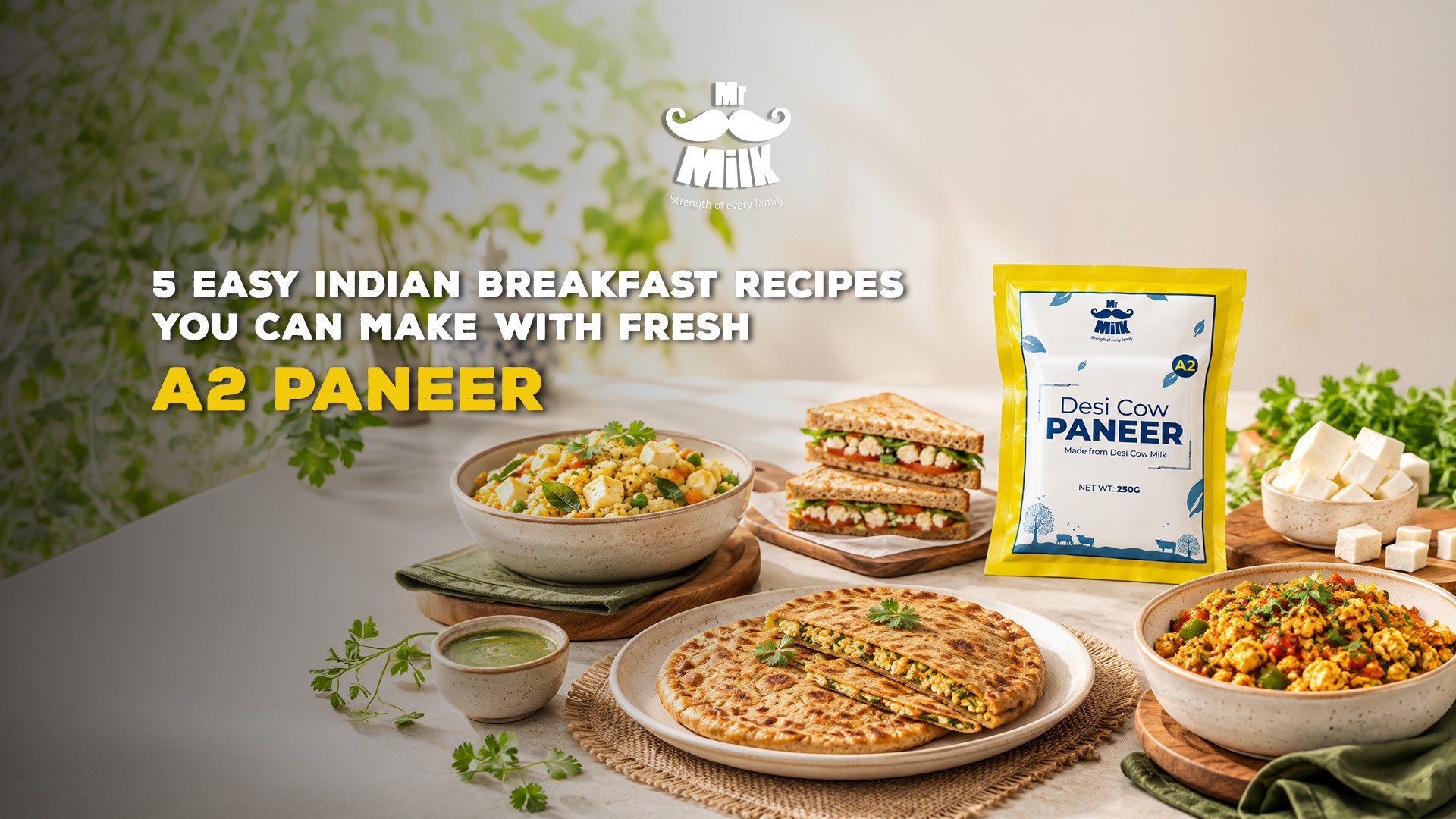 5 Easy Indian Breakfast Recipes You Can Make with Fresh A2 Paneer