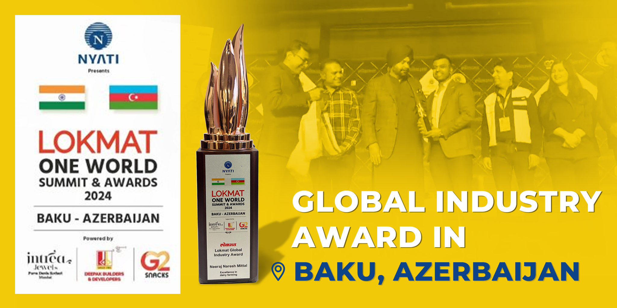 Celebrating Excellence: Mr. Neeraj Mittal Receives Lokmat Global Industry Award